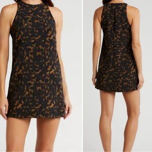 Theory Mini Dress - Black and Brown Animal Print